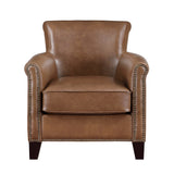 Braintree Brown Top-Grain Leather Accent Chair from Homelegance - Luna Furniture