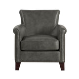 Braintree Gray Top-Grain Leather Accent Chair from Homelegance - Luna Furniture
