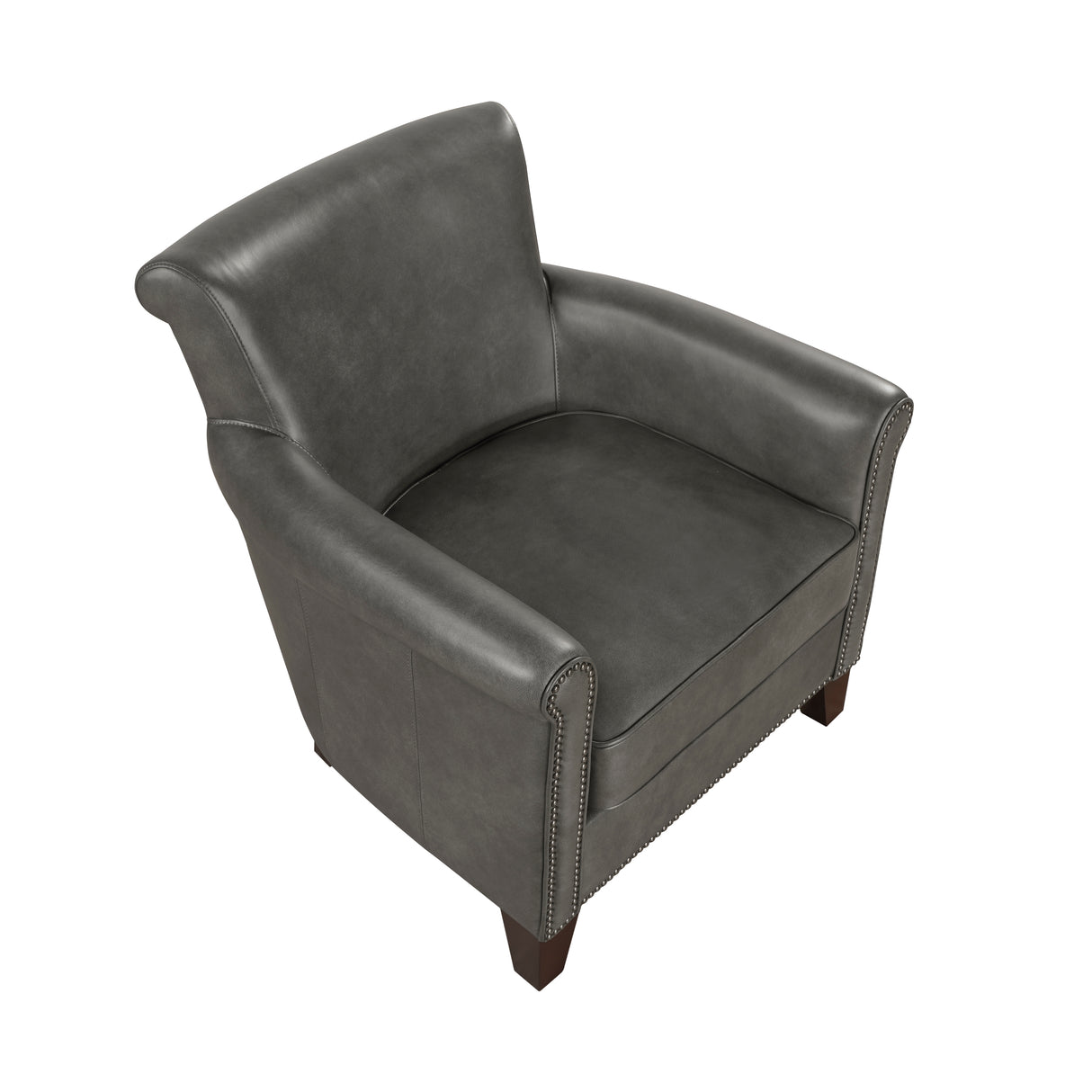 Braintree Gray Top-Grain Leather Accent Chair from Homelegance - Luna Furniture