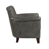 Braintree Gray Top-Grain Leather Accent Chair from Homelegance - Luna Furniture