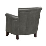 Braintree Gray Top-Grain Leather Accent Chair from Homelegance - Luna Furniture