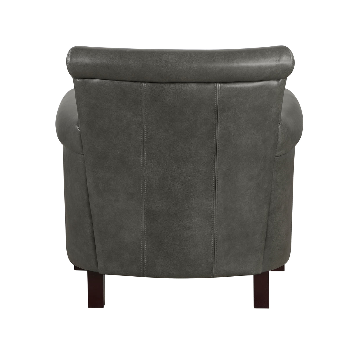 Braintree Gray Top-Grain Leather Accent Chair from Homelegance - Luna Furniture