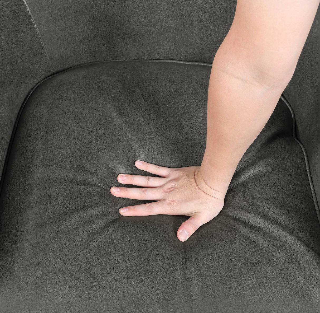 Braintree Gray Top-Grain Leather Accent Chair from Homelegance - Luna Furniture