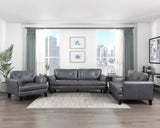 Braintree Brown Top-Grain Leather Accent Chair from Homelegance - Luna Furniture