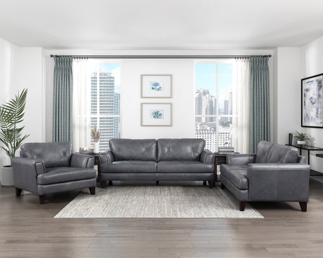 Braintree Brown Top-Grain Leather Accent Chair from Homelegance - Luna Furniture