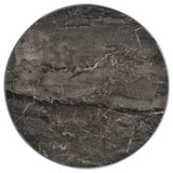 Cazen Grey Faux Marble Round Faux Marble Top Pedestal Side Table from Coaster - Luna Furniture