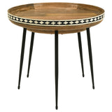 Ollie Natural 2-Piece Solid Wood Bone Inlay Nesting Table from Coaster - Luna Furniture
