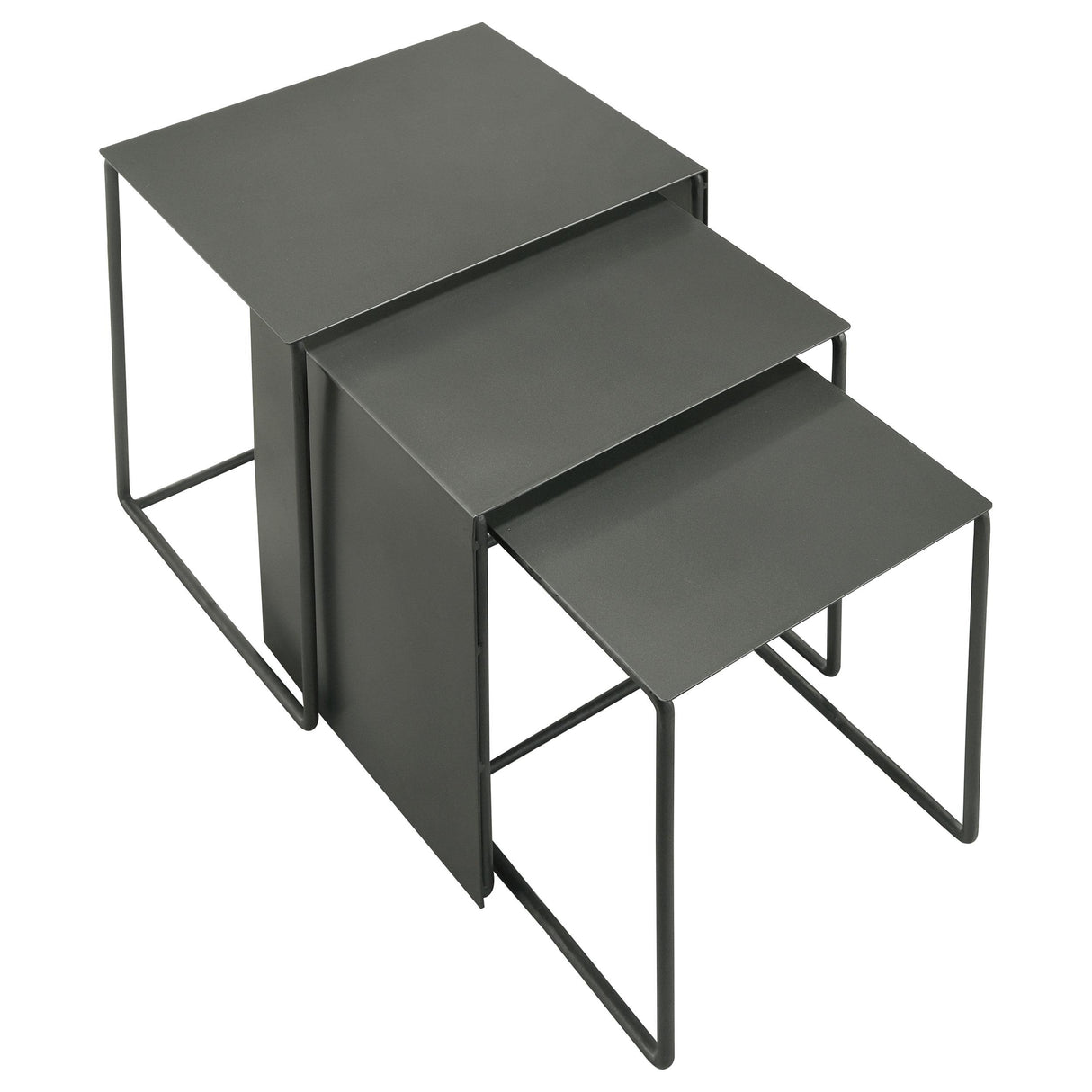 Imez Gray 3-Piece Rectangular Metal Nesting Table from Coaster - Luna Furniture