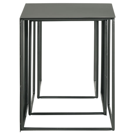 Imez Gray 3-Piece Rectangular Metal Nesting Table from Coaster - Luna Furniture
