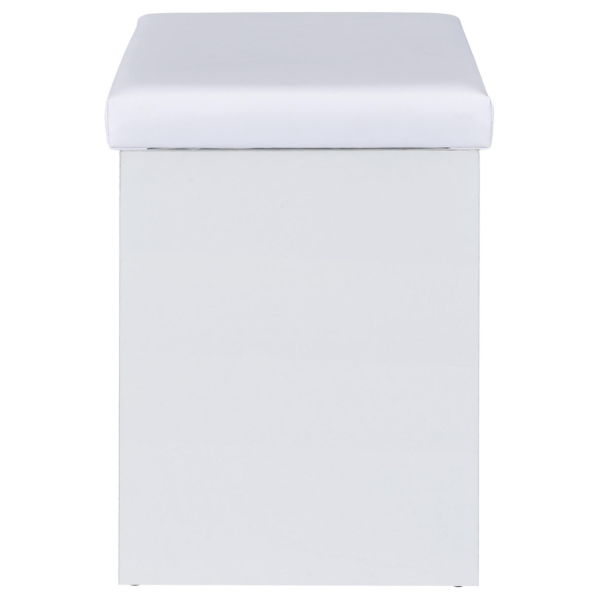 Bunbury White Makeup Vanity Table Set Storage Mirror and Stool from Coaster - Luna Furniture