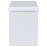 Bunbury White Makeup Vanity Table Set Storage Mirror and Stool from Coaster - Luna Furniture