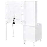 Souza White High Gloss 5-Drawer Makeup Vanity Table With LED Mirror from Coaster - Luna Furniture