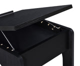 Ralston Black C-Shaped Lift-Top Sofa Side Table With Casters from Coaster - Luna Furniture