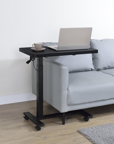 Westpark Black Pneumatic Adjustable C-Shape Side Table with Casters from Coaster - Luna Furniture