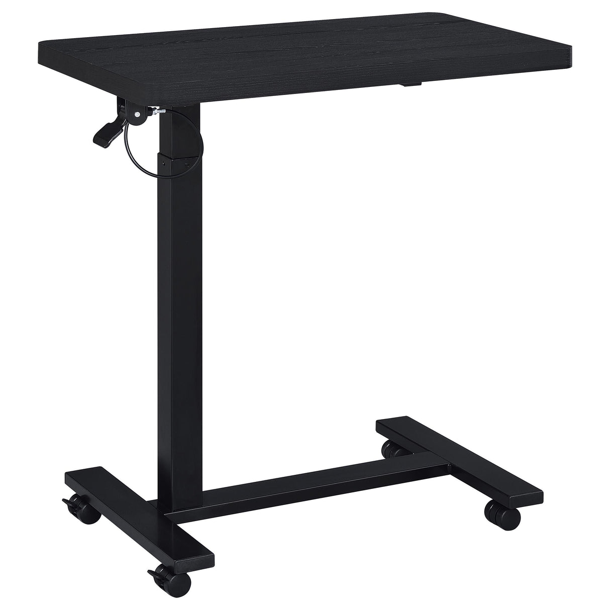 Westpark Black Pneumatic Adjustable C-Shape Side Table with Casters from Coaster - Luna Furniture