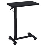 Westpark Black Pneumatic Adjustable C-Shape Side Table with Casters from Coaster - Luna Furniture