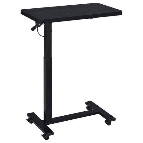 Westpark Black Pneumatic Adjustable C-Shape Side Table with Casters from Coaster - Luna Furniture
