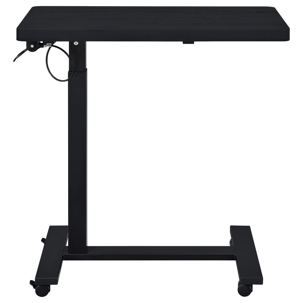 Westpark Black Pneumatic Adjustable C-Shape Side Table with Casters from Coaster - Luna Furniture