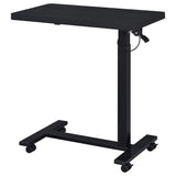Westpark Black Pneumatic Adjustable C-Shape Side Table with Casters from Coaster - Luna Furniture