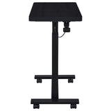 Westpark Black Pneumatic Adjustable C-Shape Side Table with Casters from Coaster - Luna Furniture