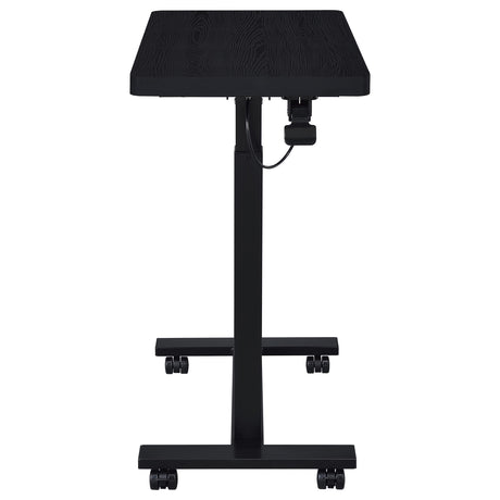 Westpark Black Pneumatic Adjustable C-Shape Side Table with Casters from Coaster - Luna Furniture