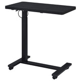 Westpark Black Pneumatic Adjustable C-Shape Side Table with Casters from Coaster - Luna Furniture