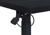 Westpark Black Pneumatic Adjustable C-Shape Side Table with Casters from Coaster - Luna Furniture
