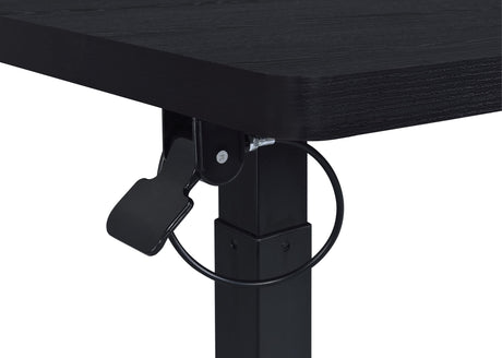 Westpark Black Pneumatic Adjustable C-Shape Side Table with Casters from Coaster - Luna Furniture