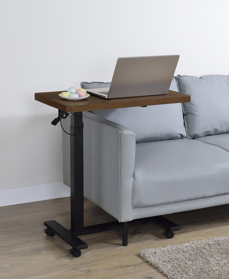 Westpark Dark Pine Adjustable C-Shape Side Table with Casters from Coaster - Luna Furniture