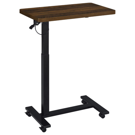Westpark Dark Pine Adjustable C-Shape Side Table with Casters from Coaster - Luna Furniture