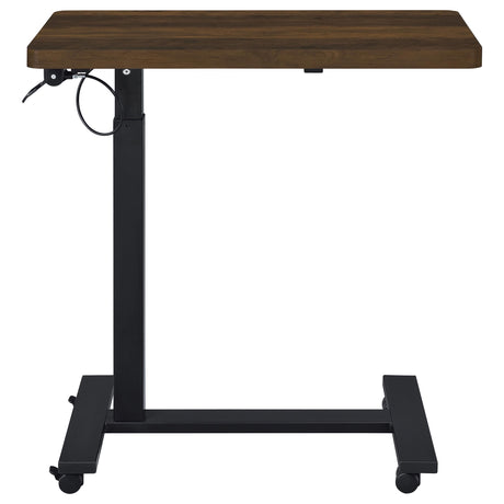 Westpark Dark Pine Adjustable C-Shape Side Table with Casters from Coaster - Luna Furniture