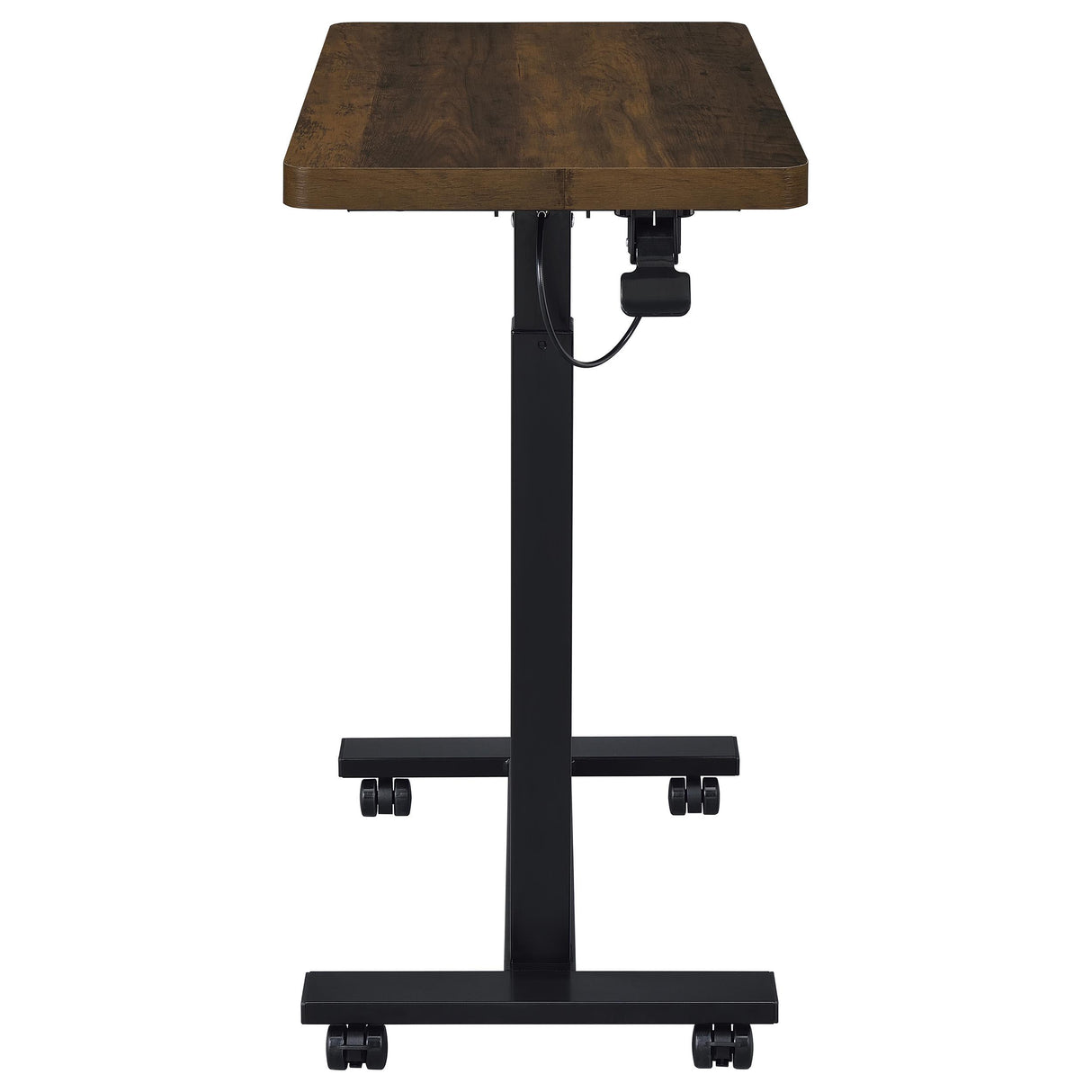 Westpark Dark Pine Adjustable C-Shape Side Table with Casters from Coaster - Luna Furniture