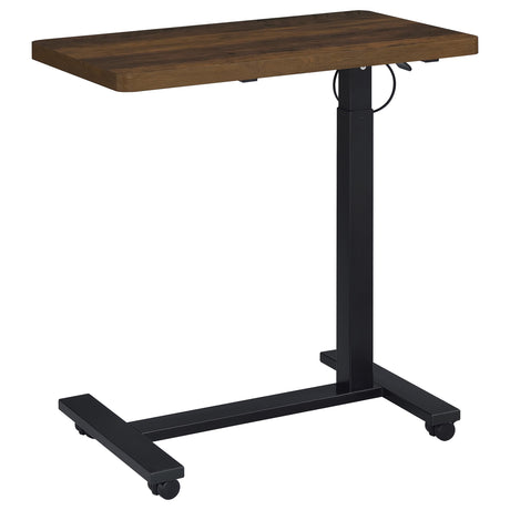 Westpark Dark Pine Adjustable C-Shape Side Table with Casters from Coaster - Luna Furniture