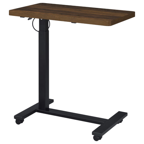 Westpark Dark Pine Adjustable C-Shape Side Table with Casters from Coaster - Luna Furniture