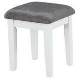 Elijah Whiteand Dark Gray Vanity Set with LED Lights from Coaster - Luna Furniture