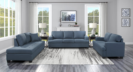 Elmont Blue Loveseat from Homelegance - Luna Furniture