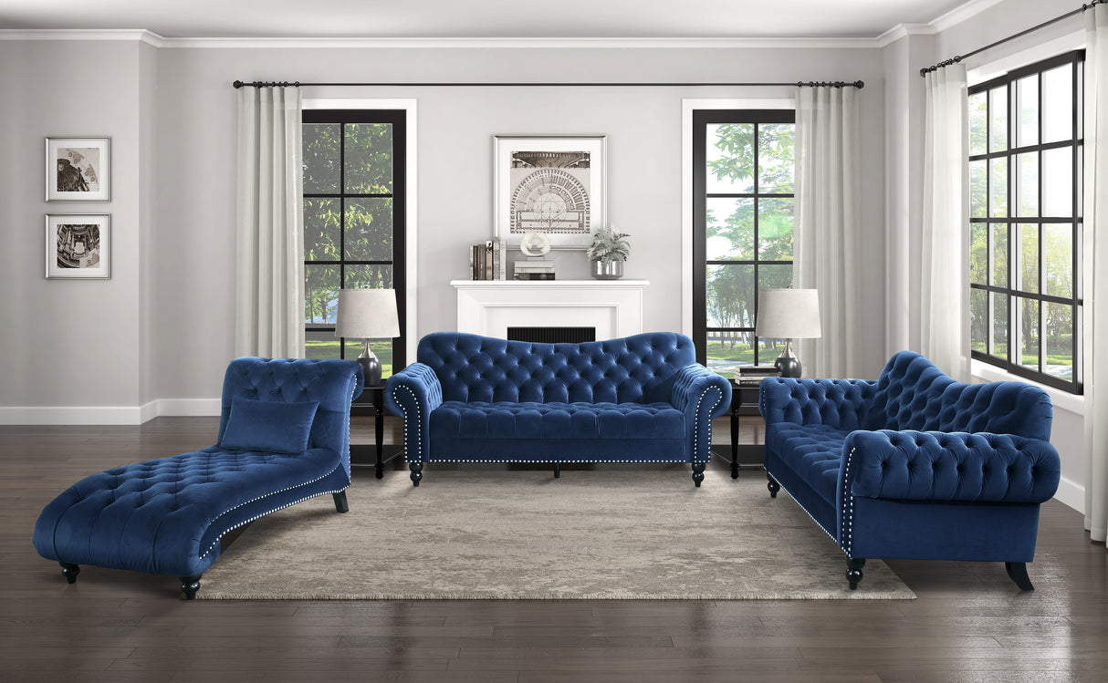 Holleman Blue Chair from Homelegance - Luna Furniture
