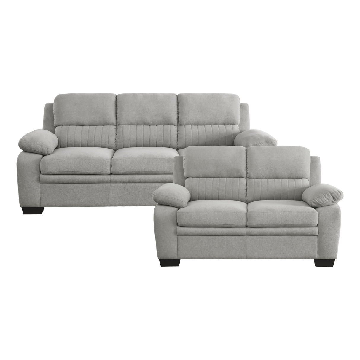 Holleman Gray Loveseat from Homelegance - Luna Furniture