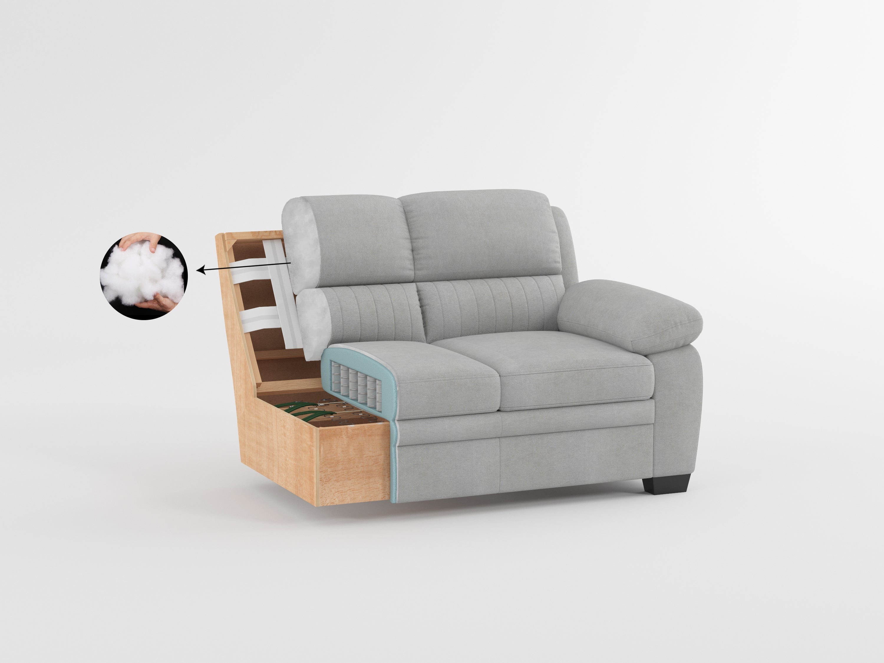 Homelegance 9333BU-3 Sofa - Luna Furniture