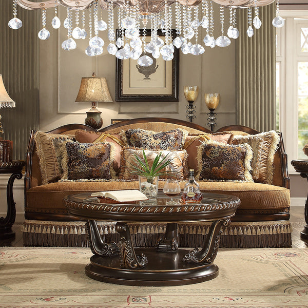 HD-9344 Dark Oak Sofa
