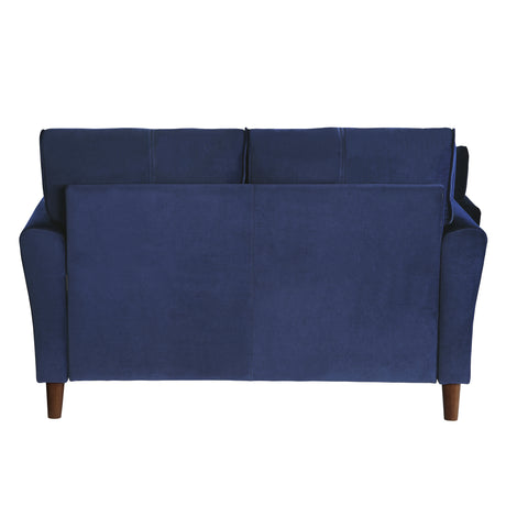 Dunleith Blue Velvet Loveseat from Homelegance - Luna Furniture