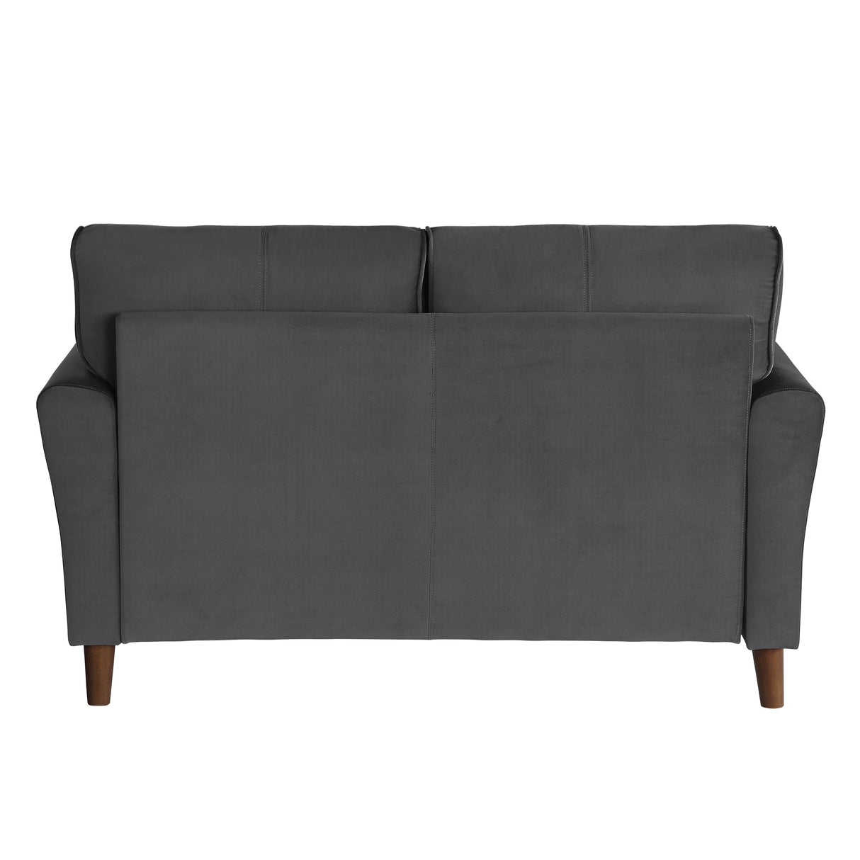 Dunleith Charcoal Gray Velvet Loveseat from Homelegance - Luna Furniture