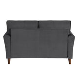 Dunleith Charcoal Gray Velvet Loveseat from Homelegance - Luna Furniture