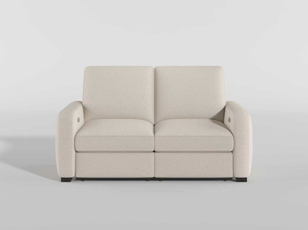 Eveclone Beige Power Double Reclining Love Seat with USB Charging Ports from Homelegance - Luna Furniture