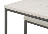 Medora White Marble 3-Piece Marble Top Nesting Table Set from Coaster - Luna Furniture