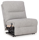 Acklen Place Pewter 6-Piece Power Reclining Sectional and Power Recliner from Ashley - Luna Furniture
