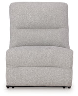 Acklen Place Pewter 6-Piece Power Reclining Sectional and Power Recliner from Ashley - Luna Furniture