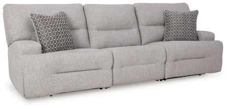 Acklen Place Pewter 3-Piece Power Reclining Sectional Sofa from Ashley - Luna Furniture