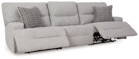 Acklen Place Pewter 3-Piece Power Reclining Sectional Sofa from Ashley - Luna Furniture