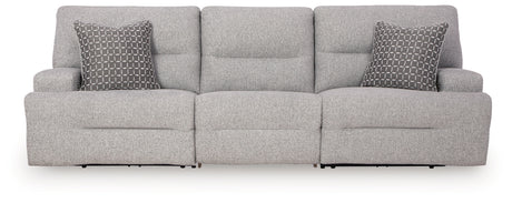 Acklen Place Pewter 3-Piece Power Reclining Sectional Sofa from Ashley - Luna Furniture